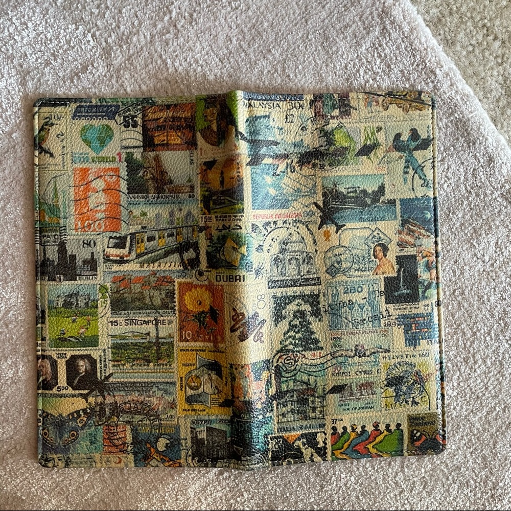 Colorful Stamp Print Women's Wallet - Picture 3 of 9